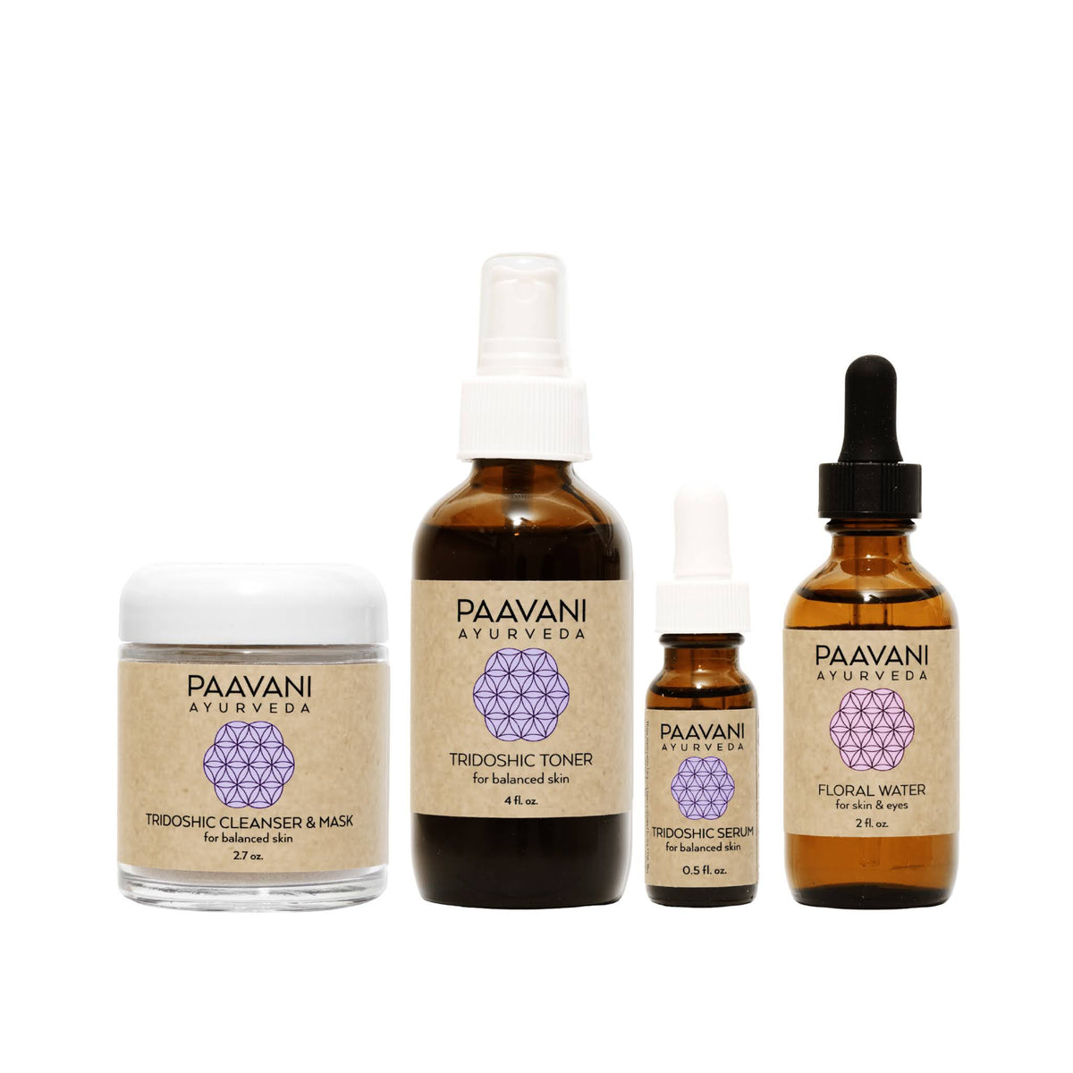 Tridoshic Skincare Ritual | Ayurvedic Set for Balanced & Combination Skin